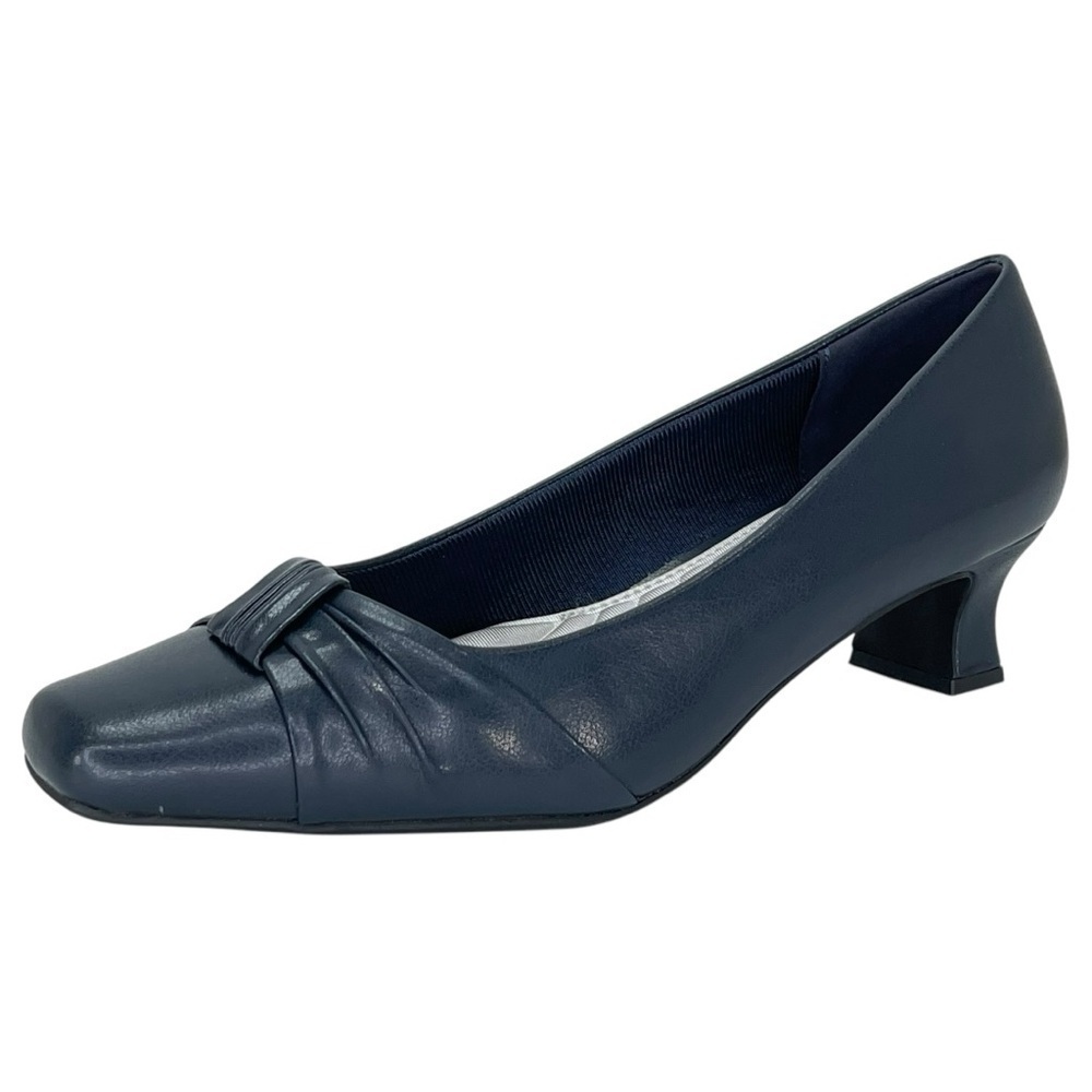 Easy Street Waive Navy Faux Leather Womens Pumps Size 7.5W - Picture 2 of 13
